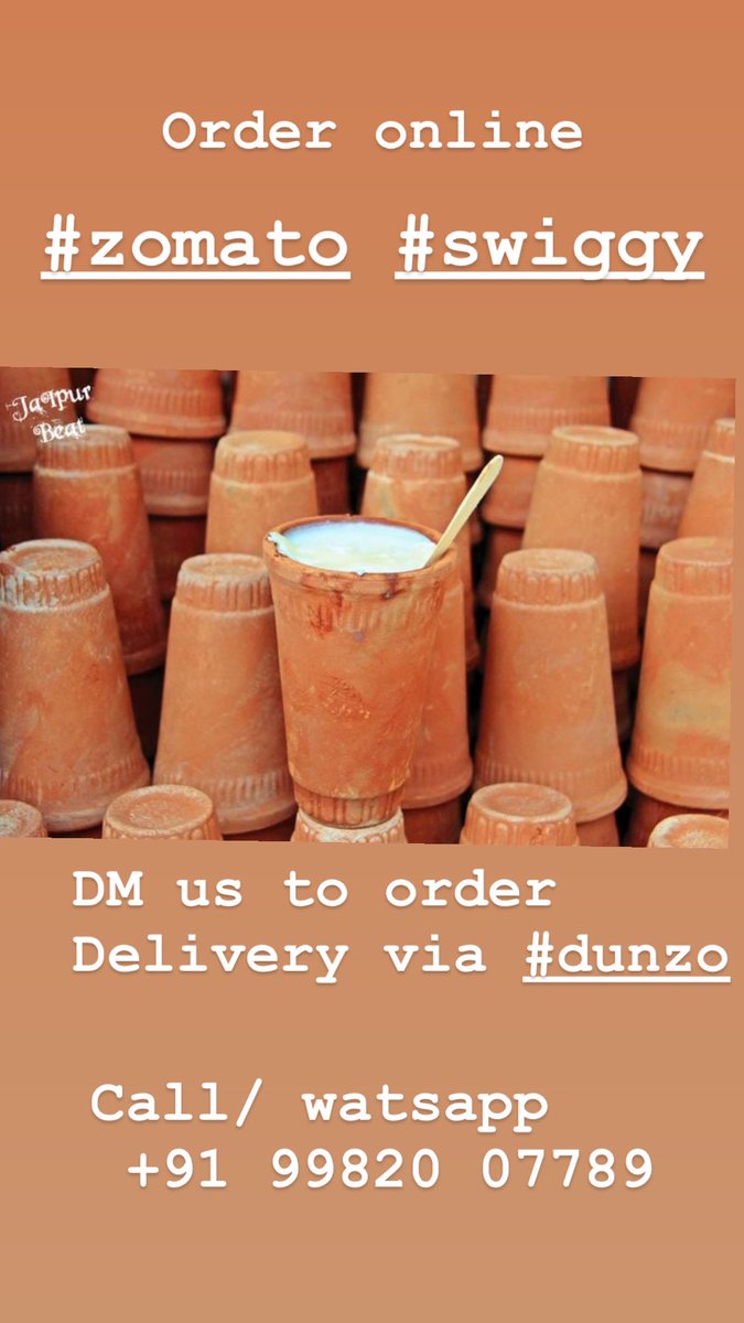 lassiwala_jpr's tweet photo. #jaipur #pinkcity #rajasthan #2019 #trip #lassiwalajaipur #lassiwalas #originallassiwala #jaipur #beverage #homedelivery #healthybeverage #smoothie #since1944 #orderonline #sweetlassi #lassi #foodindia #orderfood #dunzo #zomato #swiggy #touriststories #miroadjaipur https://t.co/WiLMBkEFUG