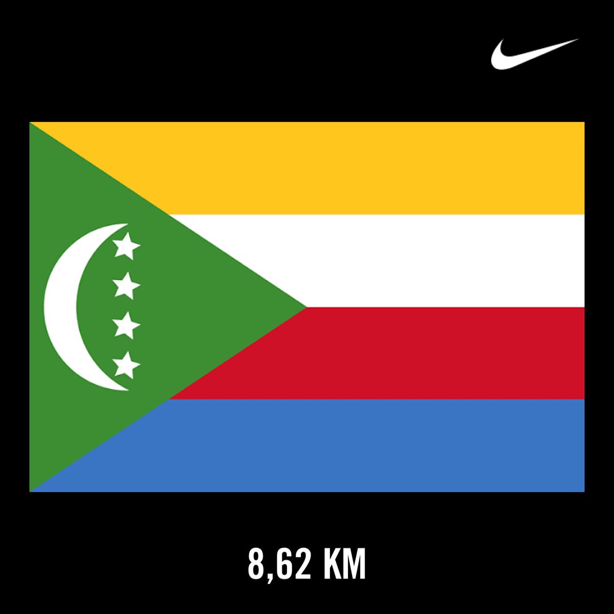 Mfanaboy's tweet image. Comoros 🇰🇲

4 stripes: Representing the 4 islands
Yellow: Mohéli
White: Mayotte (claimed by Comoros but administered by France)
Red: Anjouan
Blue: Grande Comore
4 stars on the flag symbolize the 4 islands of the Comoros.
Crescent: for Islam

#AfricanFlags
#RunningWithTumiSole