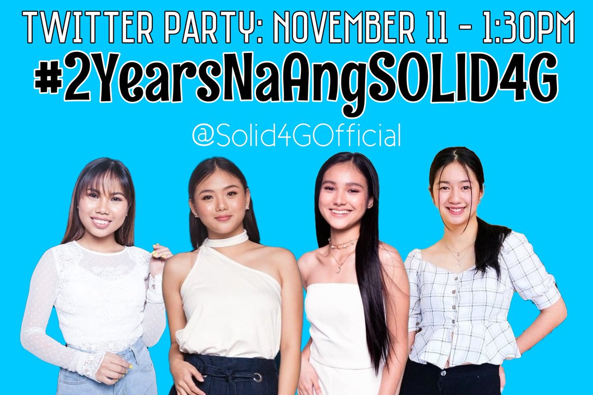 Solid4GOfficial's tweet photo. Twitter Party na for Solid Four G!Hashtag tayo ngayon dahil baka may mga tagline ang ibang solids and shippers! HAPPY ANNIVERSARY sa ating lahat! More years to come! @JELAYPILONES08 @kaori_oinuma @itsmeangelieofc @MissKareee 

#2YearsNaAngSOLID4G https://t.co/4mjULqg75C