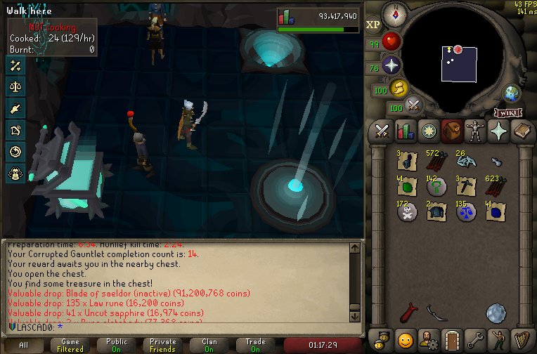 JesusNegao7's tweet photo. Yes!! 14kc Blade of saeldor!!
#osrs #Trailblazer https://t.co/EZdgeFq9Yy