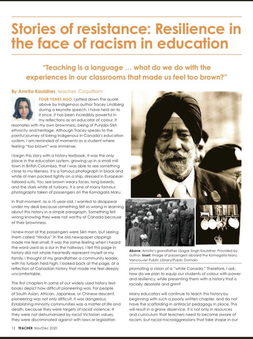 My article recommends every #bced educator participate in #antiracism training.That’s a tall order. We teach injustice, but how effectively do we teach resistance or resilience? Let’s prioritize language, experience &amp; empathy #socialjustice starts within bit.ly/32wQ8oJ