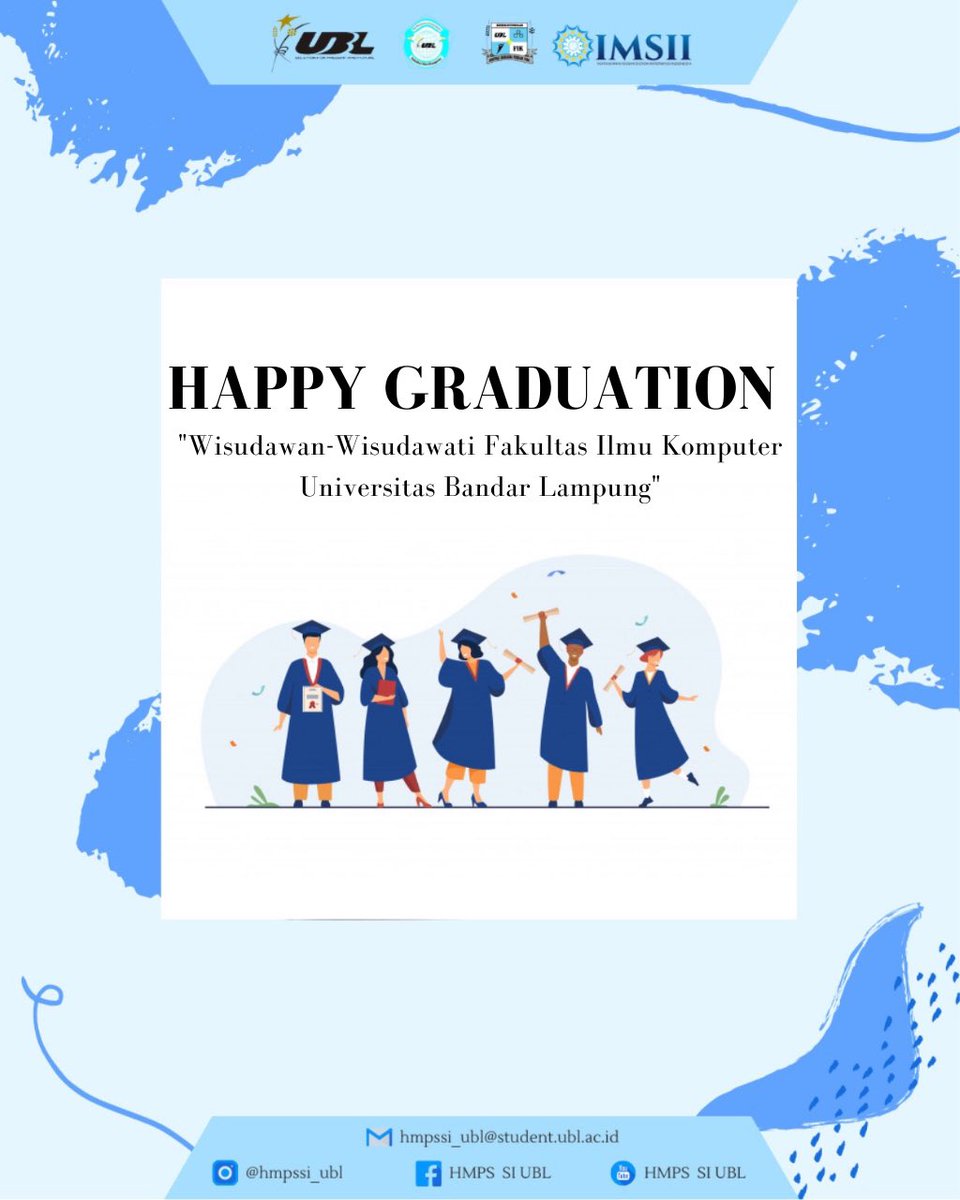 Happy Graduation kakak kakak widudawan-wisudawati Fakultas Ilmu Komputer khususnya demisioner HMPS-SI universitas bandar lampung. 

Semoga gelarnya bermanfaat untuk banyak orang amiin

#salamteknologi
#fikjaya