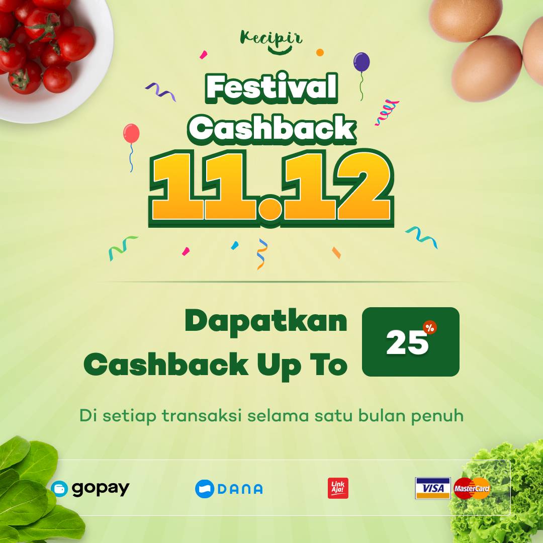 Gak perlu kalap belanja karena cashbacknya ada teruuus, satu bulan full!😉

Selain Cashback 25%, ada juga Cashback tanpa limit yang bisa dipakai berulang-ulang!😍

Buka aplikasi/website Kecipir, lalu klik banner promonya untuk info lebih detil📱💨

#Promo11.11