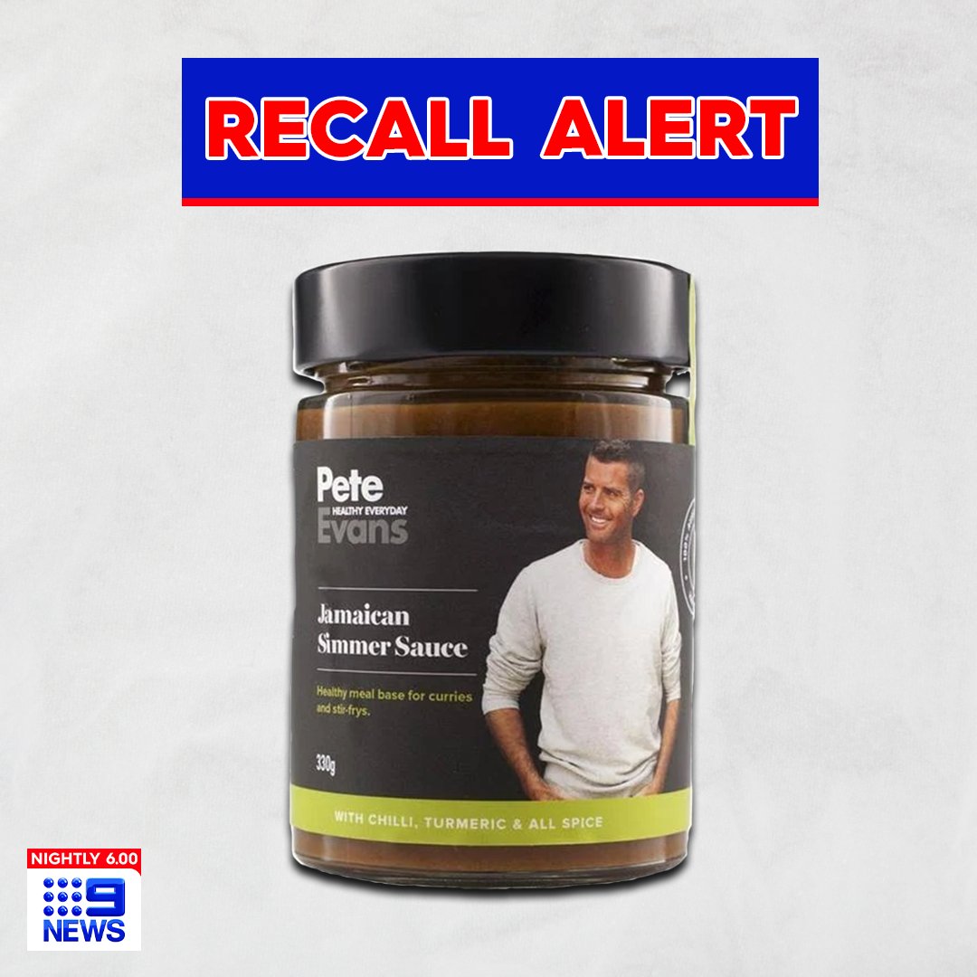9NewsAUS's tweet photo. ⚠️ RECALL ALERT: A "healthy simmer sauce" by celebrity chef Pete Evans has been recalled after incorrect labelling sparked fears of undeclared allergens.

Customers have been ordered to return the product for a full refund.

Full details: https://t.co/9YUf0Y87XM 

#9News https://t.co/DCK3vci4aC