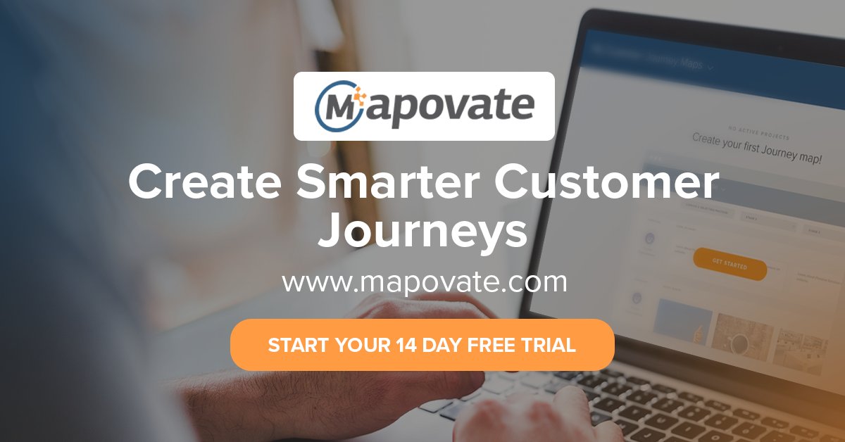Mapovate_Tweets's tweet image. Create Your Very Own Customer Journey Maps, Start Your 14 Day FREE Trial Today. Visit mapovate.com #Mapovate #CustomerJourneyMapping #CustomerExperience