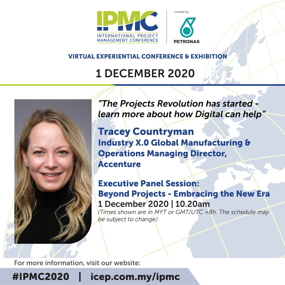 IPMCOfficial's tweet photo. Gain strategic insights from Accenture's Tracey Countryman as she shares her views on the role of digitalisation in project management.

Visit https://t.co/l4KCz1xdmI to find out more.
#IPMC2020 #exhibition #accenture 
#projectmanagement #digital #virtualevent https://t.co/00ba9ukdlf