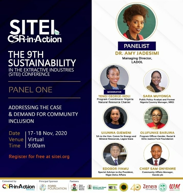 ladol_freezone's tweet photo. EVENT:
Keep a date with the 9th Sustainability in The Extractive Industries (SITEI) Conference organised by @SiteibyCiA
Date: 17 - 18 November, 2020
Venue: Virtual
Time: 9:00am
#SITEI
#sitei2020
#LADOL https://t.co/56ifKjQEvs