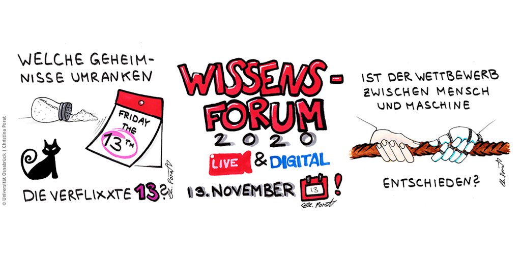 UniOsnabrueck's tweet photo. Spannende Fragen und Antworten im 4-Minuten-Takt und jede/r kann dabei sein: Am 13. November findet das Osnabrücker #Wissensforum digital im Youtube-Livestream statt. Start ist um 18 Uhr. Den Link und weitere Infos gibt es unter → https://t.co/Knp68esQjp
#UOSevent #UOS @noz_de https://t.co/Eu7cOC6zn8