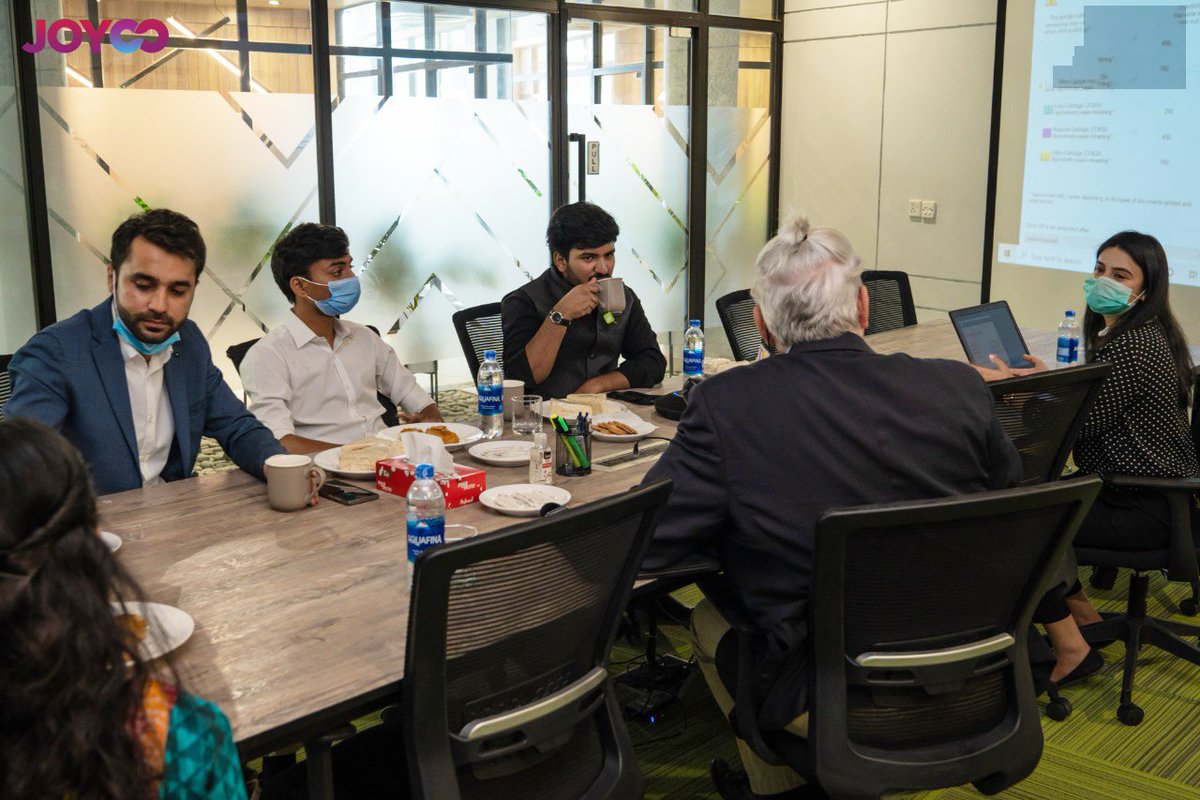 JoyCopk's tweet photo. The Consulate General of the Federal Republic of Germany, Mr. Holger Ziegler along with Arzish Azam (Country Manager, Startup Grind) visited Joyco yesterday. We were delighted to give them a tour of our space and discuss about the vision and idea behind Joyco.
#joyco https://t.co/tGqdbSCsjN
