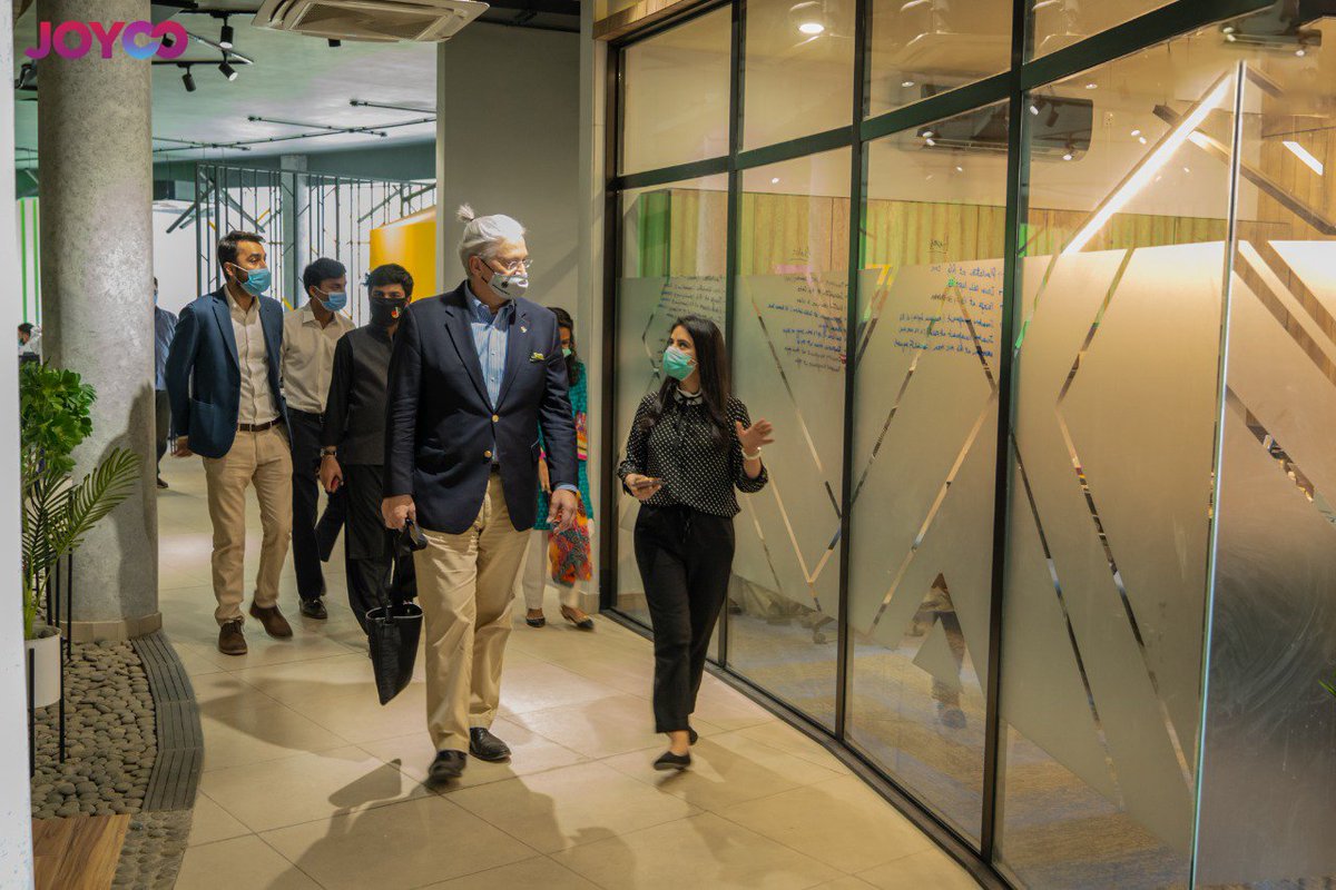 JoyCopk's tweet photo. The Consulate General of the Federal Republic of Germany, Mr. Holger Ziegler along with Arzish Azam (Country Manager, Startup Grind) visited Joyco yesterday. We were delighted to give them a tour of our space and discuss about the vision and idea behind Joyco.
#joyco https://t.co/tGqdbSCsjN