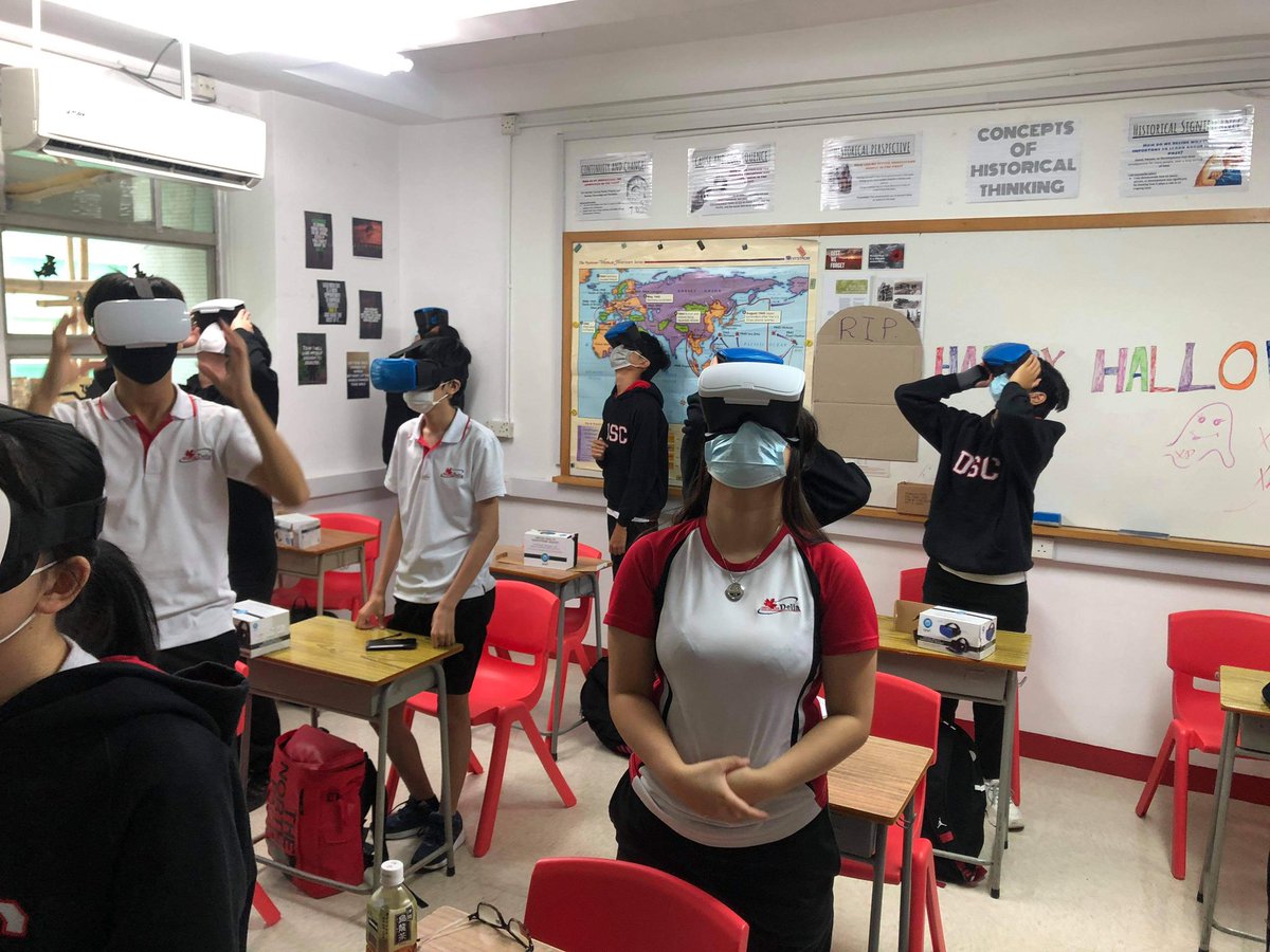 MsRichardhk's tweet photo. Grade 10 History went on a VR Field Trip to explore the Holocaust this Remembrance Day. Special thanks to our ICT coaches @mrwaller15 @HendrickseEDU for their help!
#DSCS #History #WWII https://t.co/Jx809DGSux