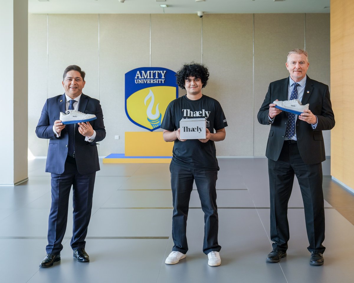 Wishing <a href="/Thaely_inc/">Thaely</a> luck as they prepare for their global launch in January. The innovative <a href="/AmityDUBAI/">Amity Uni. Dubai</a> Incubation Centre start-up founded by Ashay Bhave, makes ethical #vegan sneakers using waste plastic bags and bottles. <a href="/vhussain/">Vajahat Hussain</a> @Dubai_SME <a href="/DubaiFuture/">Dubai Future Foundation</a> <a href="/DIAC_Community/">DIAC</a> <a href="/KHDA/">KHDA | هيئة المعرفة والتنمية البشرية بدبي</a>