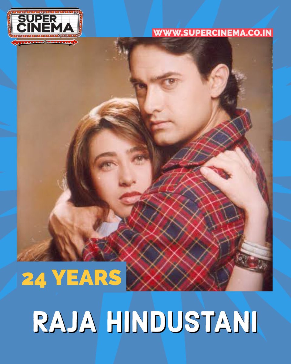 Celebrating 24 years of #RajaHindustani today. 

#AamirKhan #KarismaKapoor #DharmeshDarshan #24YearsOfRajaHindustani #SuperCinema