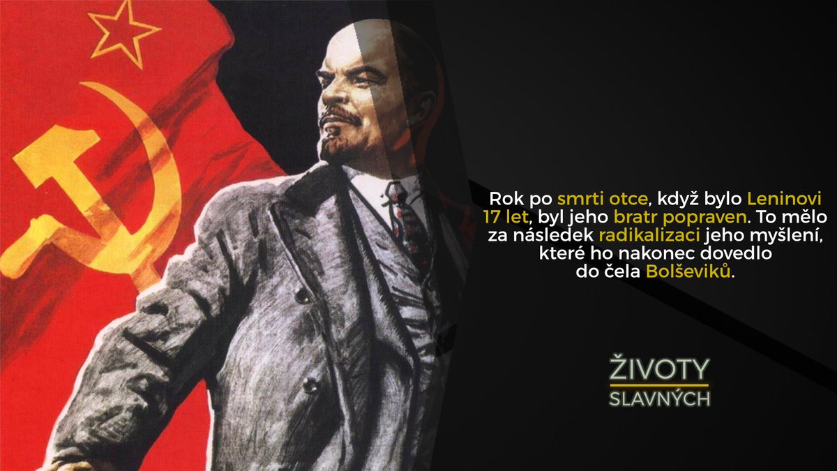 ZivotySlavnych's tweet photo. Muž, jehož tvář zná 5 generací. Vladimira Iljiče Lenina nastolil režim, který je tu s námi více než století. Proč se postavil do čela Bolševiků? A jaké byly důsledky jeho krutovlády? 

Životy slavných na @MALLtelevize: https://t.co/Bsah9D4tmf https://t.co/Icc41p1CyI