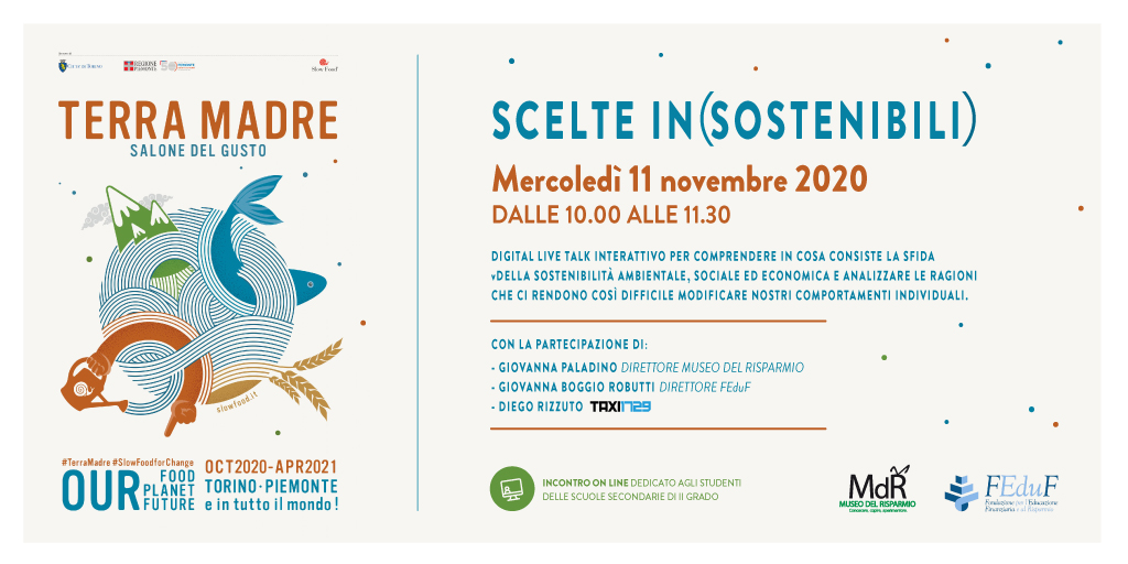 feduf_'s tweet photo. Perché è così difficile modificare i nostri comportamenti individuali per essere più #sostenibili? Ne parliamo oggi con @TAXI1729snc e @MdR_Torino! Vi aspettiamo online alle 10:00 ☀️
https://t.co/LoydpEWfEh
#TerraMadre #SlowFoodforChange #sostenibilità #risparmio #edufin https://t.co/LDWgCFQvev
