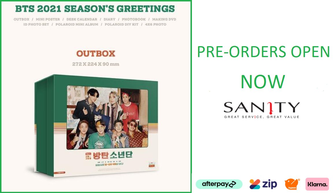 sanityonline's tweet photo. The #2021SeasonsGreetings is up for pre-order #BTSARMY! 
How amazing does @BTS_twt look in retro style?!
🛒: https://t.co/mxkM179y2s
#BTS #BTSAussieArmy https://t.co/qzLFSX3Q9V