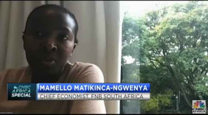 cnbcafrica's tweet photo. [ON AIR] #CSIR75: "This is the first time we  see a supply and demand shock. A number of industries had to close down as the economy move through risk-adjusted strategy, i.e. the tourism sector." @MMatikinca, Chief Economist at @FNBSA @CSIR @DStv410 https://t.co/rRIgjMXjCg