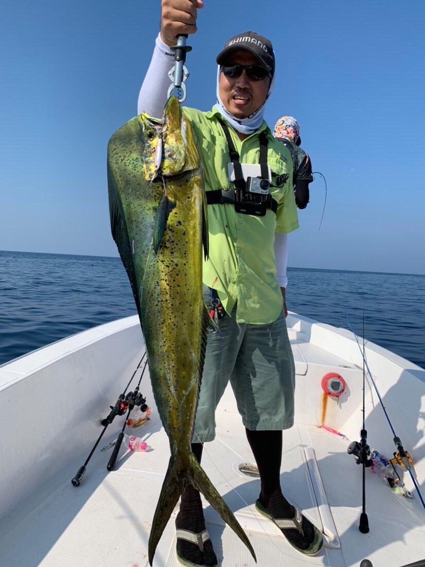 palms_global's tweet photo. Mahi-mahi with Dax in UAE 🇦🇪
Lure: Dax 60g
#palms #palmsfishing #mahimahi #mahimahifishing #dolphinfish #offshorefishing #offshorejigging #jigging #boatfishing #lightjigging #metaljig #metaljigs #dubaifishing #fishingdubai #uaefishing #fishinguae #bluewatersmarine @palms_japan https://t.co/zx8uYcxiQJ