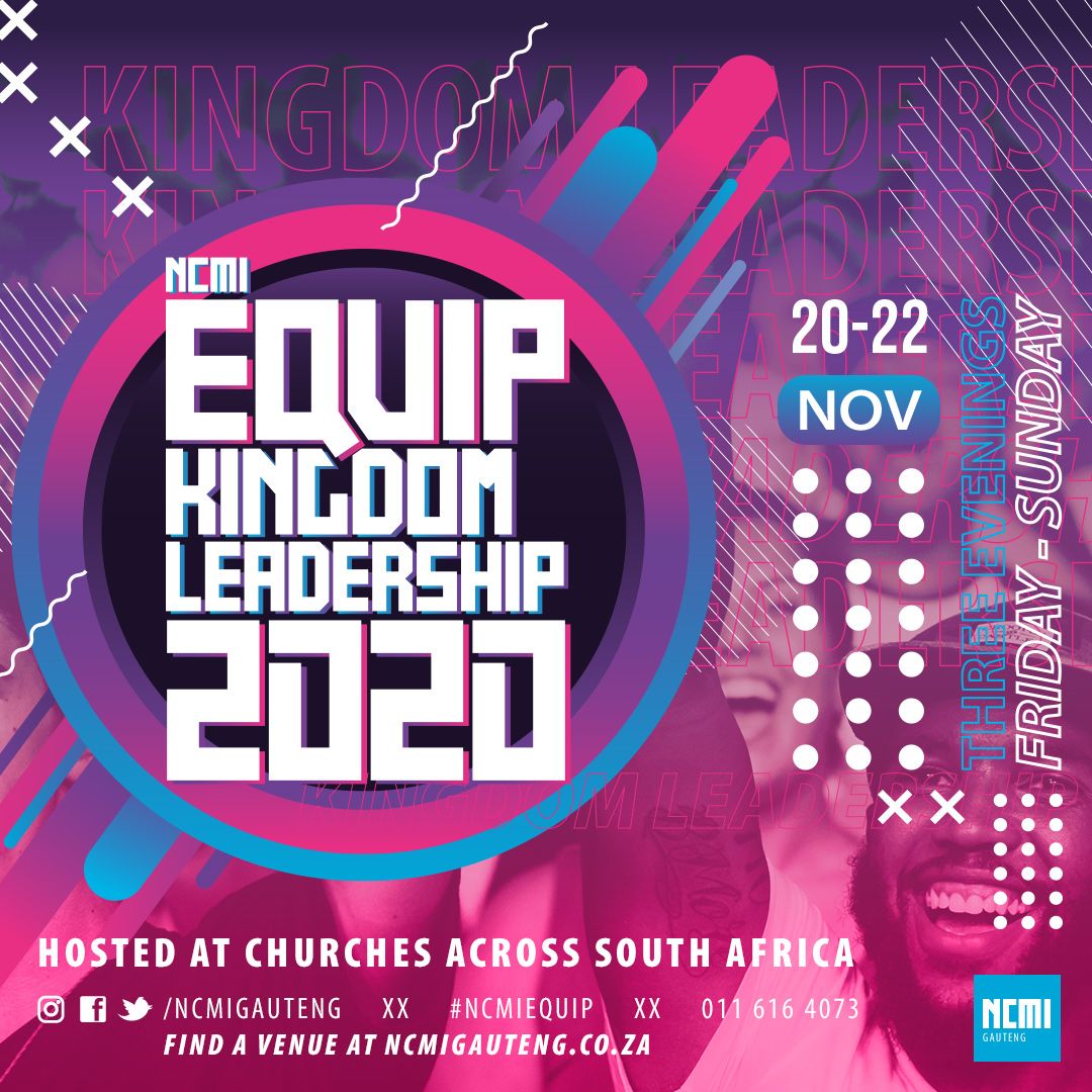 NCMIGauteng's tweet photo. We're excited as over 30 churches across southern Africa have signed up as venues for Equip next weekend! Find a venue near you at https://t.co/2BydpRzOBz. This is going to be a FANTASTIC time! #Equip2020 #Jesus #NCMI https://t.co/v9ZUEj1MIl