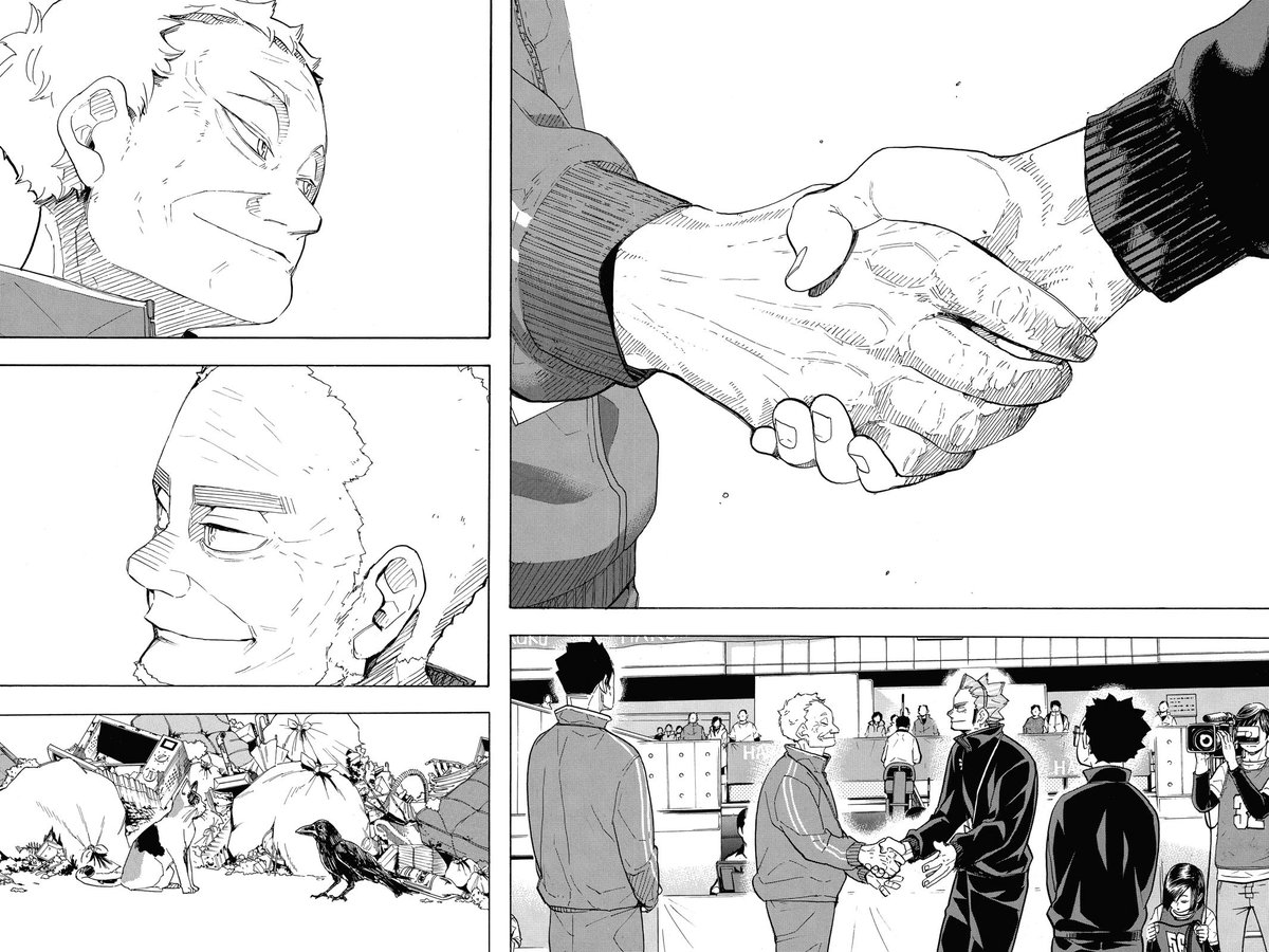 then of course there’s the older generation, and like, do i even need to say anything here? i think being able to share such a passion with the younger generation is something very precious as is, and there’s also ukai junior, who didn’t even WANT to coach initially ;A;