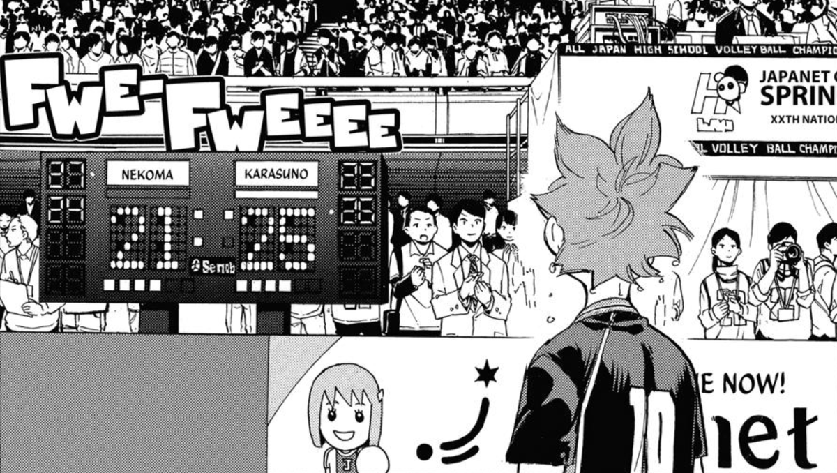 we can later see the reflection of those priorities in the players’ reactions — both hinata’s almost ~disappointment~ with the win, which I can barely recall in any other game, and everyone looking if only somewhat frustrated (nekoma) but still satisfied afterwards