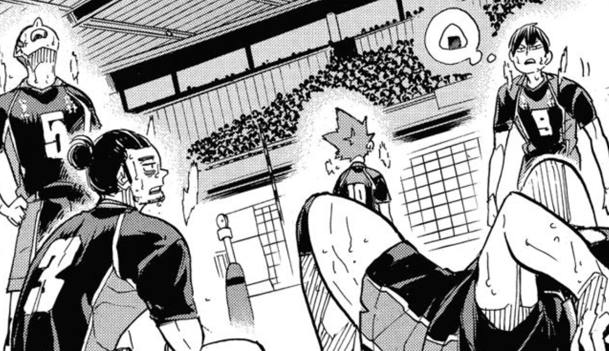 we can later see the reflection of those priorities in the players’ reactions — both hinata’s almost ~disappointment~ with the win, which I can barely recall in any other game, and everyone looking if only somewhat frustrated (nekoma) but still satisfied afterwards