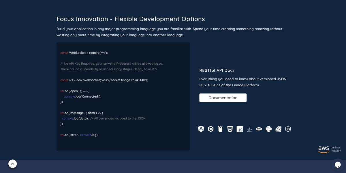 finageltd's tweet image. We renovated our home page! Check out today!
finage.co.uk
#stockapi #stockmarketapi #realtimestock #stockquotes #stocknews #cryptodata #financialdata #nasdaq #nyse #finage