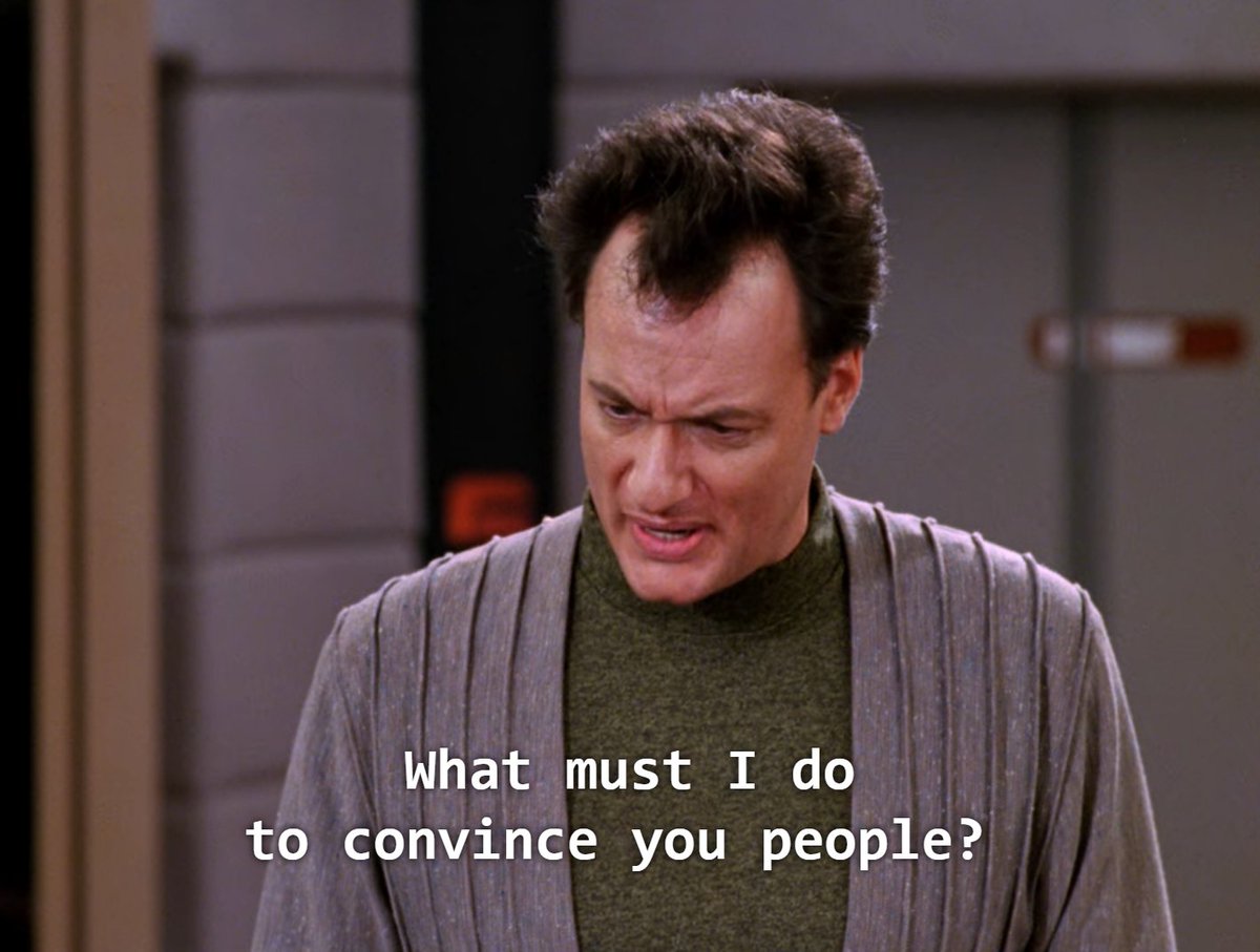 The dialogue in this opening is so fun, Q is way more enjoyable than a lot of the god-like characters that are prevalent throughout TOS. Also this line is perfect