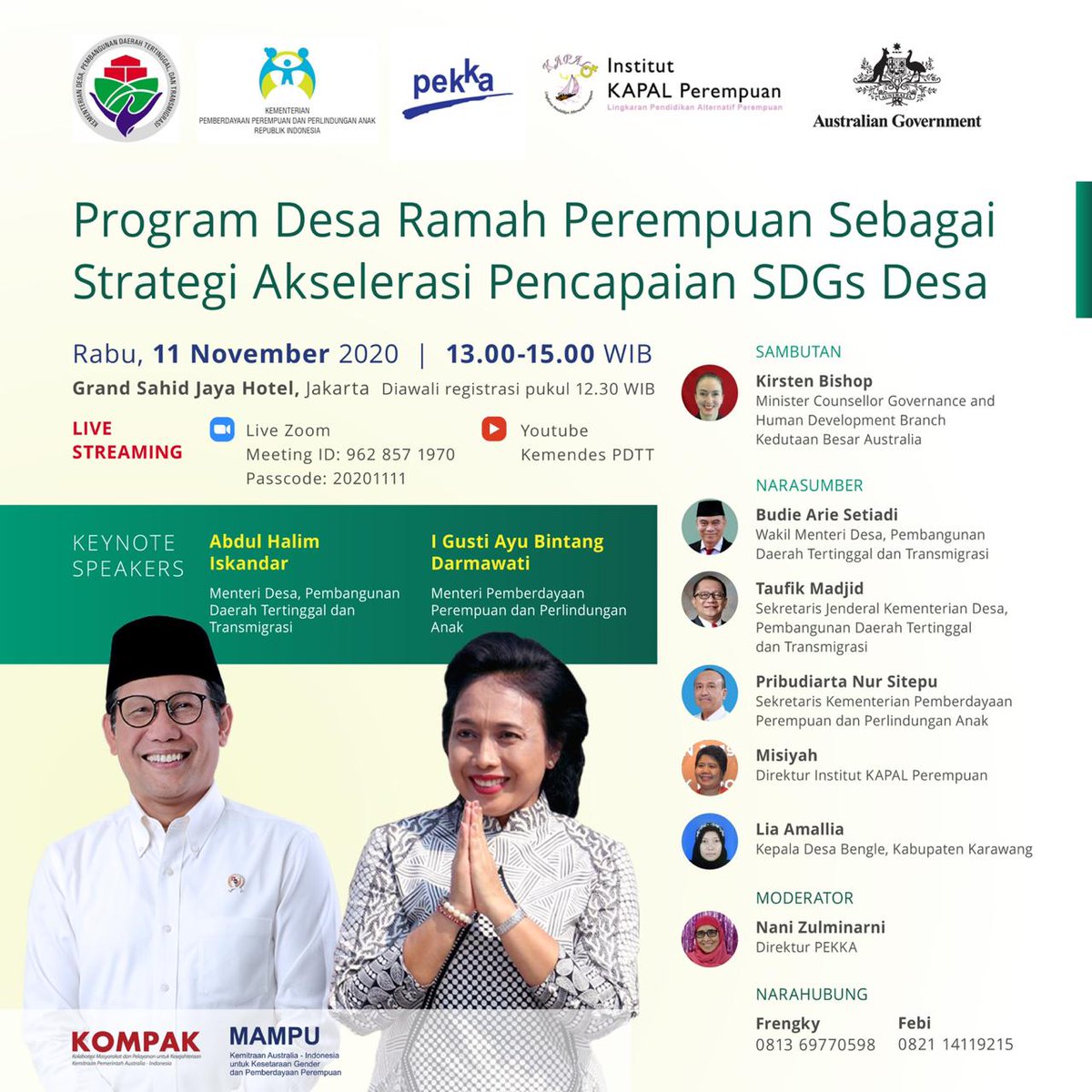 Bulkin1702's tweet photo. Program Desa Ramah perempuan sebagai Strategi Akselerasi pencapaian SDGs
#DesaRamahPerempuan
@jokowi 
@halimiskandarnu 
@malik_haramain
@imansyukri
@taufikmadjid71
@fachrilabalado 
@azzameldzikrie 
@tppkemendes 
#tppsumsel
#TPPOI https://t.co/XvnOgtbLq2