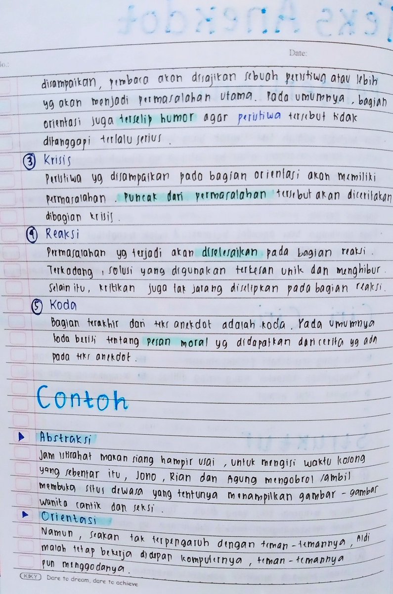 studyiaa's tweet photo. ringkasan catatan &amp; contoh
" 𝗧𝗲𝗸𝘀 𝗔𝗻𝗲𝗸𝗱𝗼𝘁 "
kelas 10 🌷💙

( terdapat perbedaan &amp; persamaan antara teks anekdot dan humor )
sumber : ppt guru✨
#catatan #bahasaindonesia #kelas10 #study https://t.co/kaXDUXYOqj