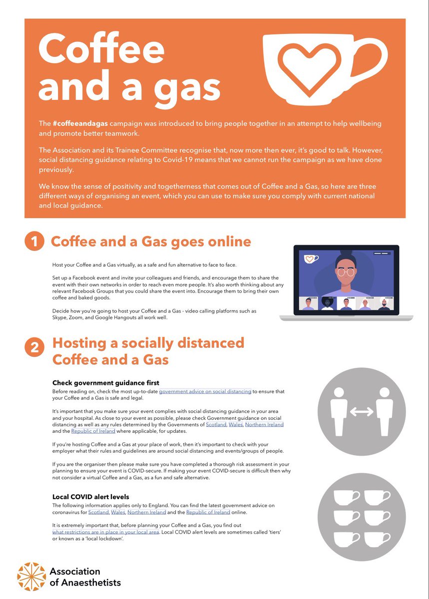 Anaes_Residents's tweet photo. We know what a difference it makes when someone offers you a break at work ☕️😁
Be that person & when you take the handover, check in with your colleague - how are they & how’s their day going?
#youhaveacoffeeillgas
#CoffeeAndAGas
#PhysicalDistancingNotSocialDistancing https://t.co/oHW4xdOBSA