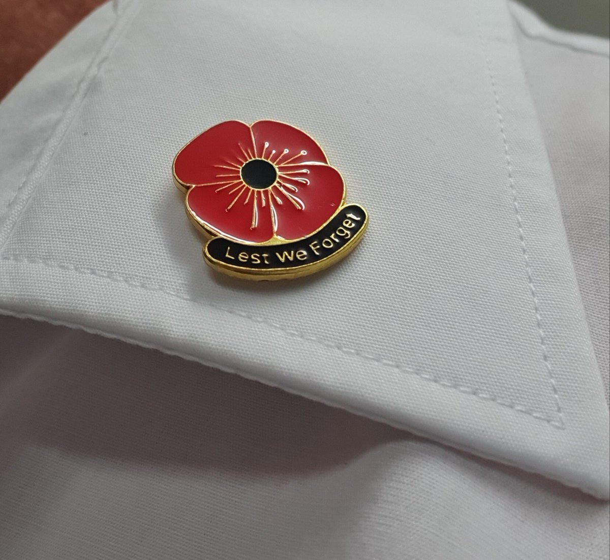 Had my #RemembranceDay pin on today.

#LestWeForget #RemembranceDay2020 #RememberanceDay #lestweforge #lestweforget2020
