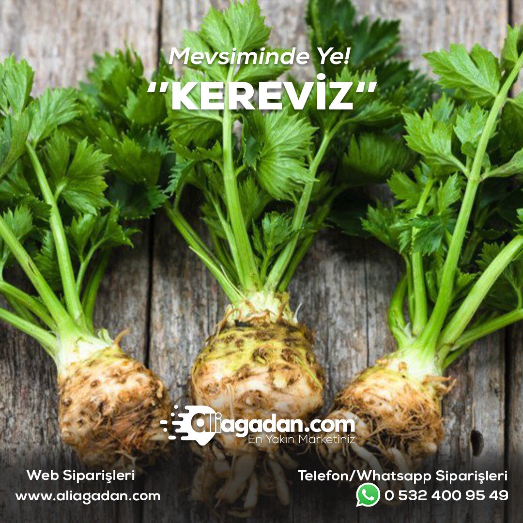 🍃Nefis Aroması ve Kokusuyla Mevsimin Sağlık Saçan Sebzesi, Kereviz!
.
Salatalara kattığı lezzeti eşsiz! Tek başına salatası muazzam! Yemeği nefis!
.
🌱Kereviz’in En Güzelini, Sağlığın İçin Mevsiminde Ye!
.
.
.
#EnYakınMarketiniz
