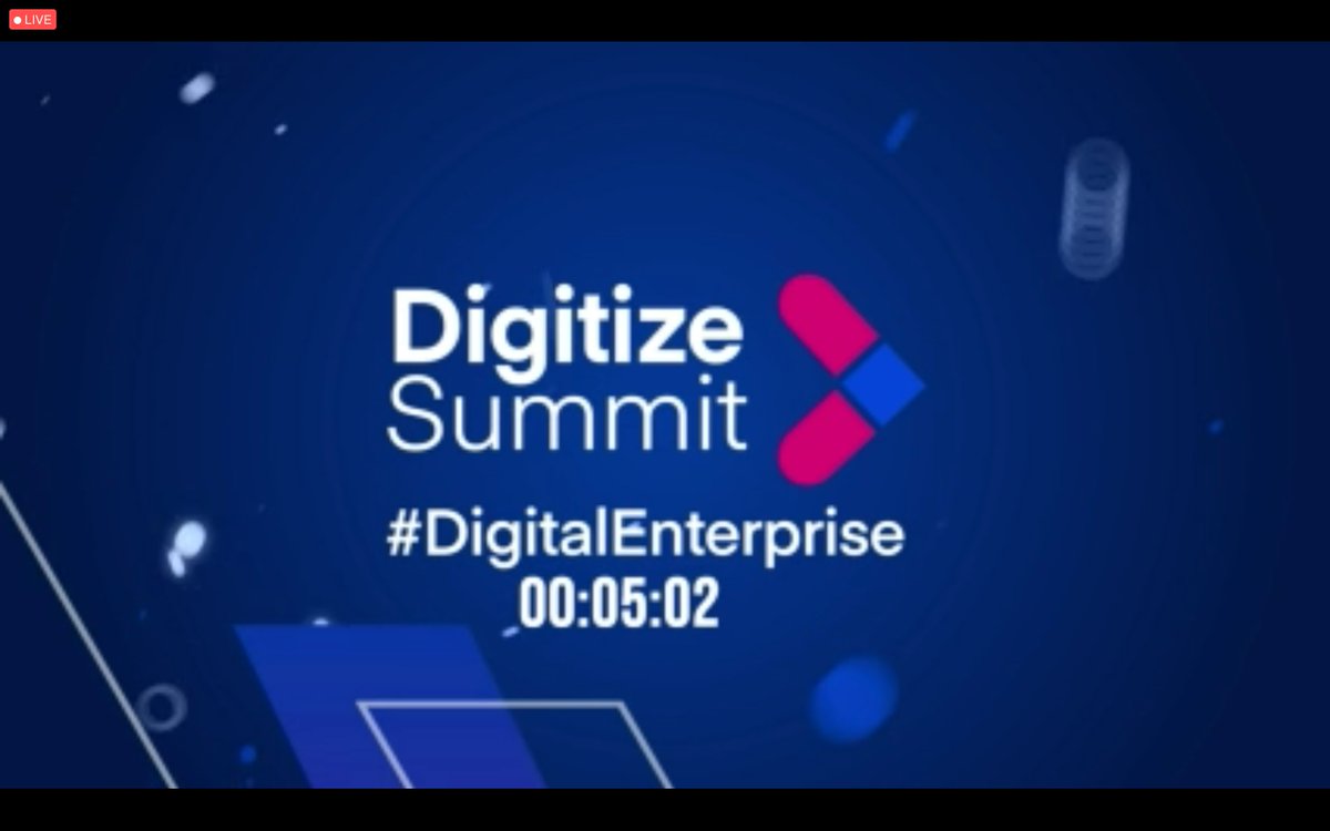 DigitizeSummit's tweet image. ⚡⚡ FIVE MINUTES TO GO ⚡⚡

Don&apos;t miss the great content from our speakers and learn about the future of #digitialtransformation. 

Watch now: buff.ly/32yg43k

#DS2020 #digitizesummit #digitalenterprise