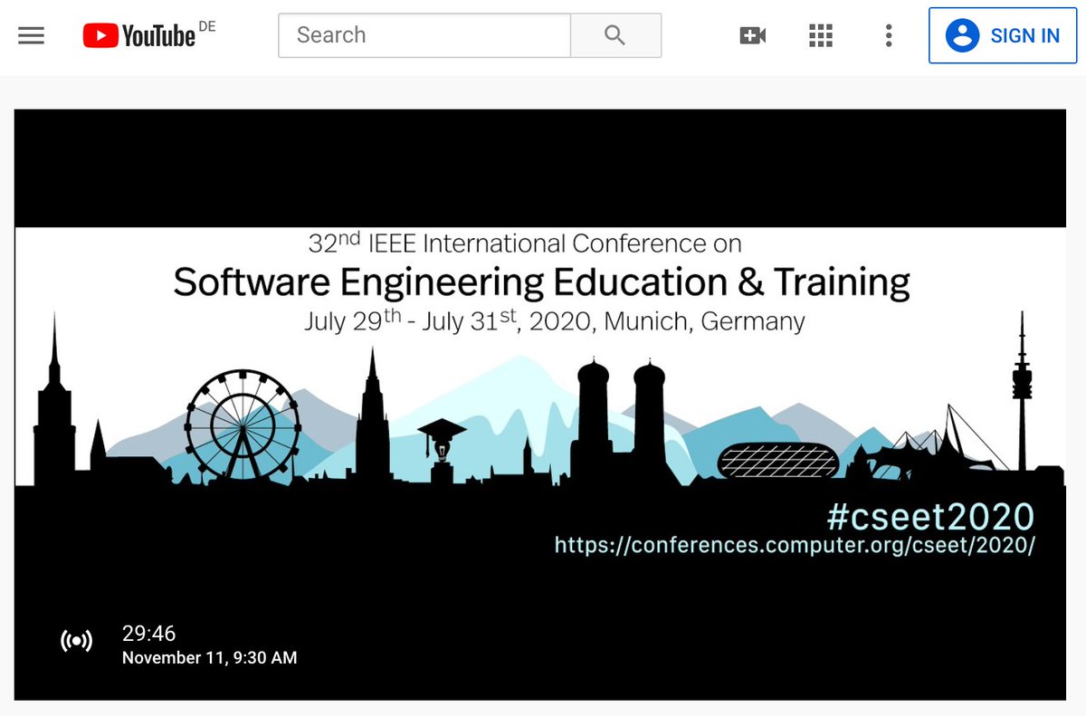 CSEETconf's tweet image. The official #cseet2020 conference opening and the first keynote "Reflections on Teaching Architecture Design" by Rick Kazman will start soon (9:30 am CET). Please get ready to join us via Youtube on youtube.com/watch?v=8EHWuL…
