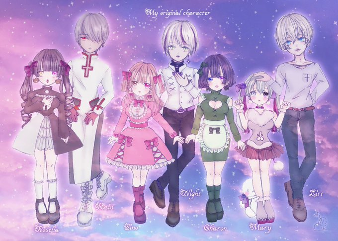 オリキャラ集合絵のtwitterイラスト検索結果