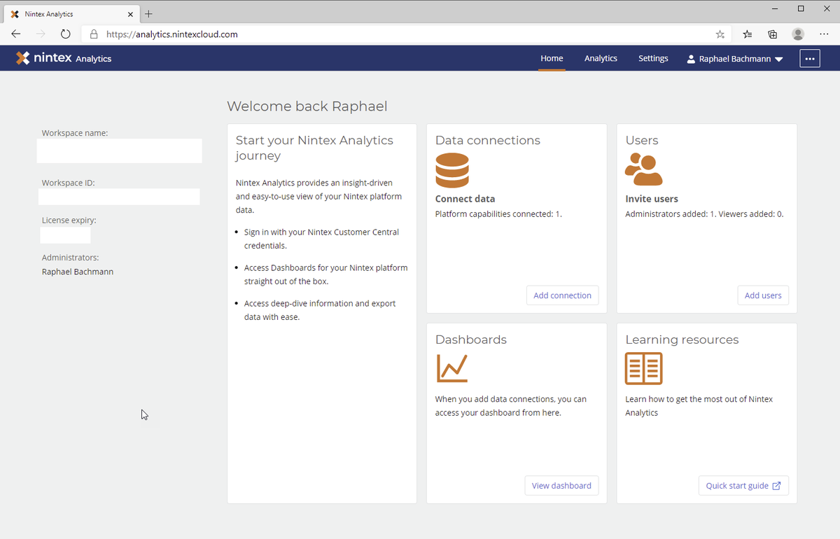 BachmannRa's tweet photo. New .@Nintex #Analytics Portal looks neat. 👏 https://t.co/OVAlMhCSyF