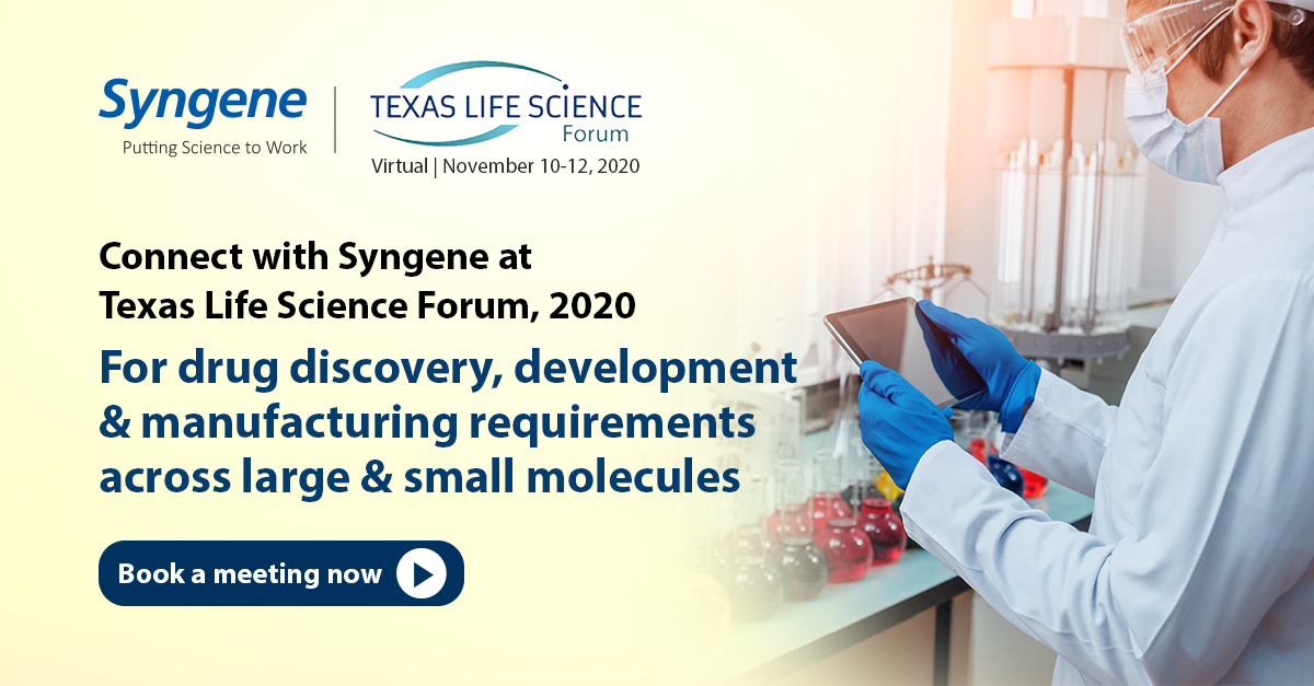 Syngene Intl On Twitter Connect With Our Experts At The Texas Lifescience Forum To Discuss Your Requirements Understand How Syngene Can Help Advance Your Drugdiscovery Development Manufacturing Related Programs To Book