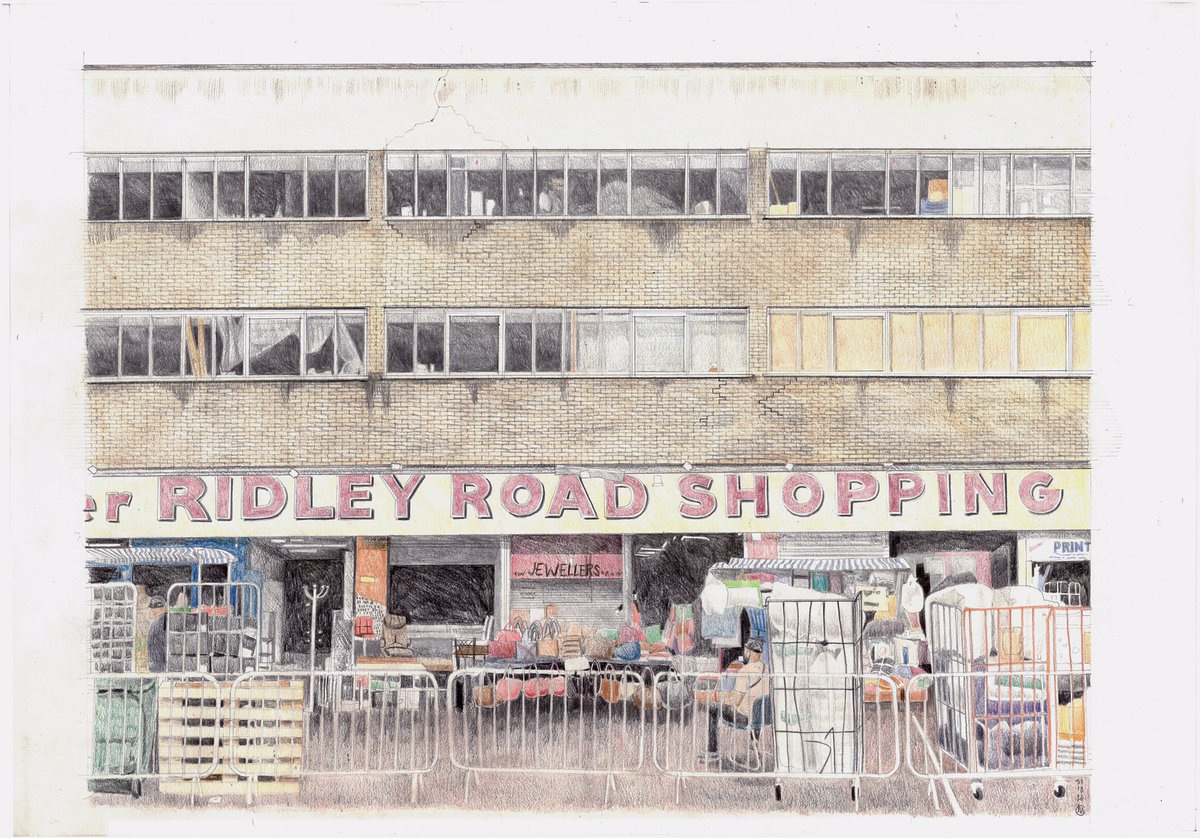 3/3 Markets from Memory. This year’s drawings from Mike for <a href="/Article25/">Article 25</a> online drawing auction. Visit the website app.givefundraising.co.uk to bid on this and over 80 other amazing drawings #drawing #auction #charity #markets #architecture #ridleyroadmarket #dalston #Hackney