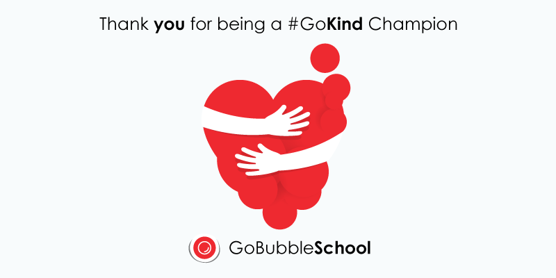GoBubbleTeam's tweet photo. @MissA_Teacher Thank you Phoebe. This has been shared in https://t.co/KEpDXSj2YE for the teachers in +1700 schools across 68 countries to help benefit their students #GoKind #GoBubblePops. Proud to announce you as one of our 1st #GoKind Champions, helping to spread GoBubble kindness #CollabUAE https://t.co/JYGVtjDojm