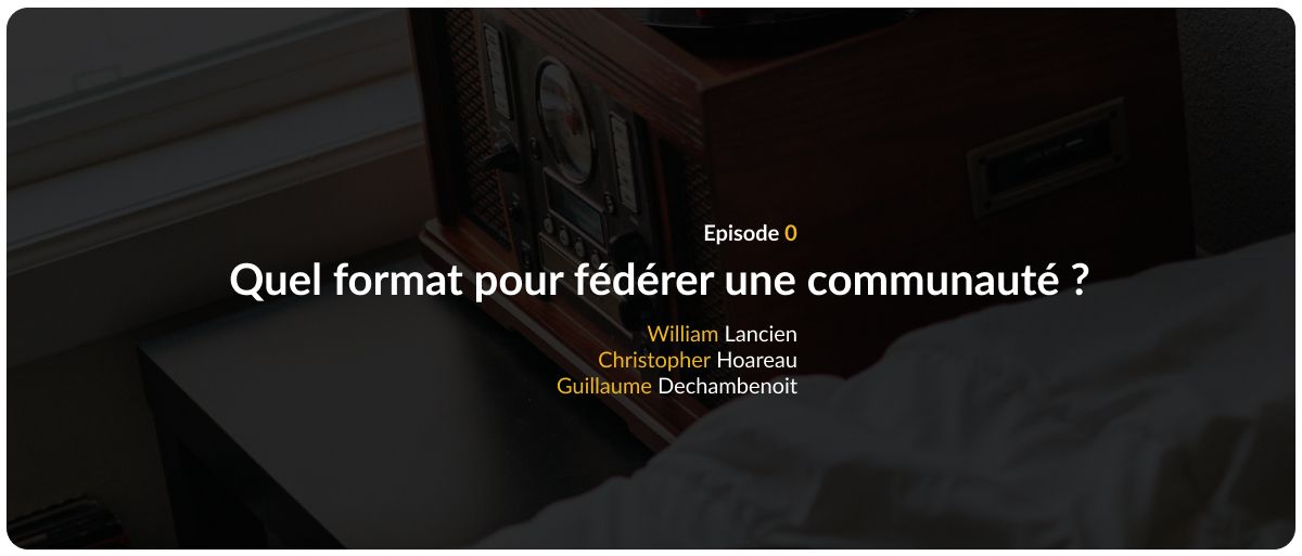 Quel format pour fédérer une communauté ?
Podcast E00 => buff.ly/32uuykw

Le premier numéro de #helloiroes avec Guillaume Dechambenoit, Christopher M-Q Hoareau et William Lancien