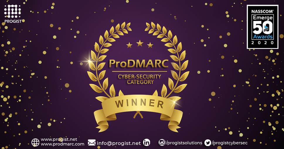 _Progist_'s tweet photo. We are elated to share that #ProDMARC is a #Nasscom #Emerge50 2020 winner in the Cyber Security category, a prestigious award for India's Top 50 most innovative startups. 

@NASSCOM_Product @nasscom @Zinnov @debjani_ghosh_ @MKritika_ @atulbat @GauravHazra1 @sangeetagupta29 https://t.co/TT64INku62