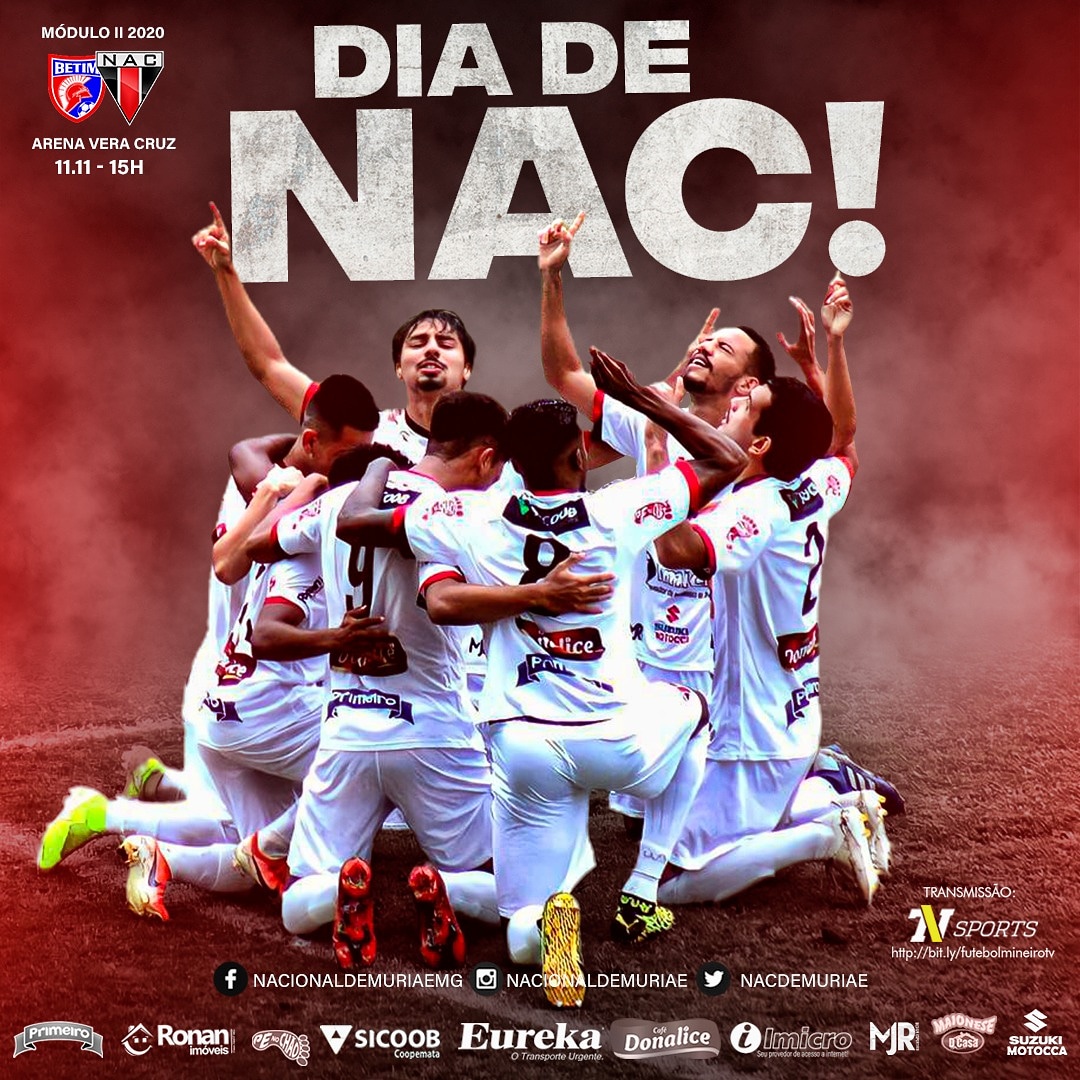 nacdemuriae's tweet photo. Hoje é dia do Nacional entrar em campo mais uma vez!!!
Pela segunda rodada do Quadrangular Final, nossa equipe enfrenta o Betim, na Arena Vera Cruz, às 15h.
Vamos, NAC!!!
#NAC #souNAC #CampeonatoMineiro #MóduloII #quadrangularfinal https://t.co/qUZt0z5tLz