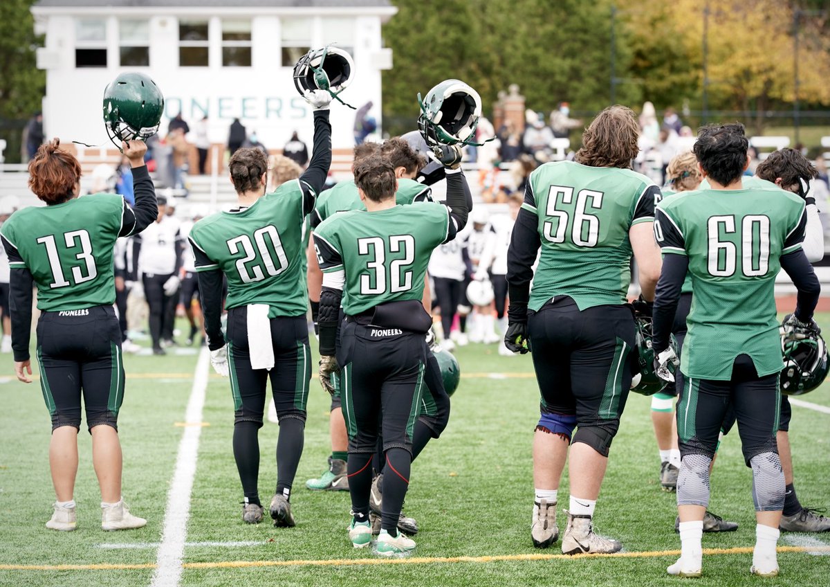 MichajohDC's tweet photo. That’s all folks; these are the last of the @WRAFootball pix for this year. “4-2 on the field; undefeated vs. the pandemic!”  

#GoPioneers!!!
@WRA_Lacrosse @WRAathletics @WRApioneers @GridironImports @CoachMoynahan https://t.co/1r9kRRh9AI