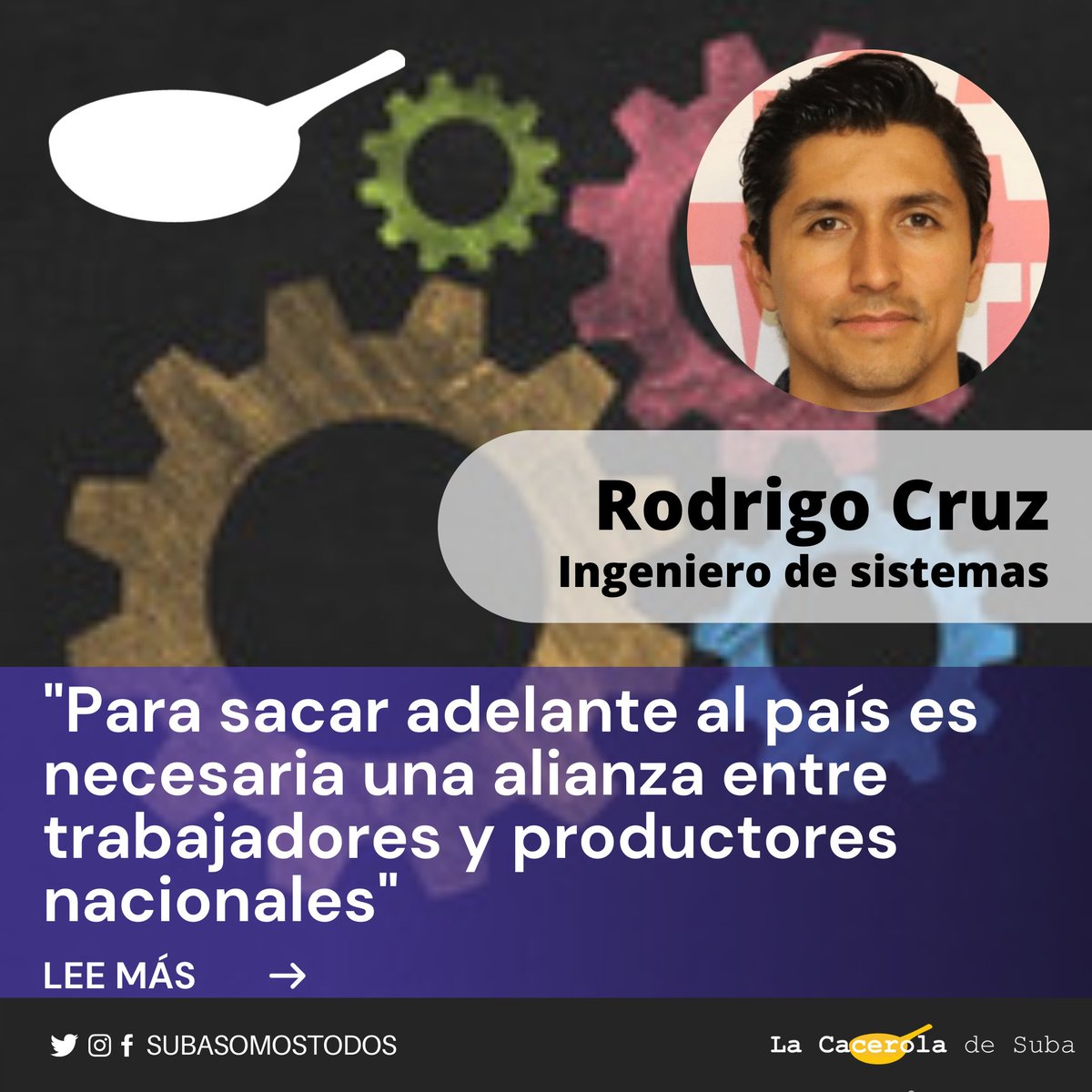 SubaSomosTodos's tweet photo. Les invitamos a leer el artículo "Los Retos Económicos De La Empresa Colombiana" de Rodrigo Cruz H publicado en nuestra revista digital "La Cacerola de Suba" y a revisar todos los contenidos de nuestra revista. 
Link del artículo: https://t.co/uPlU8gbVcA https://t.co/1Lavbx7l4M