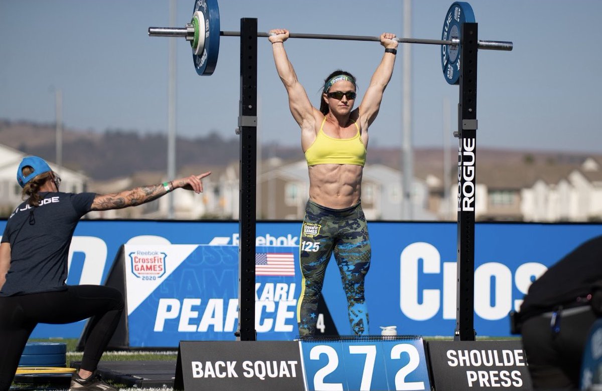 One of my highlights from the @crossfitgames was the strict press during the CrossFit total. All the years of gymnastics and my core workouts helped me develop this strength so I have to show it off when I can 😉💪🏻

📸 <a href="/CrossFitGames/">The CrossFit Games</a>
