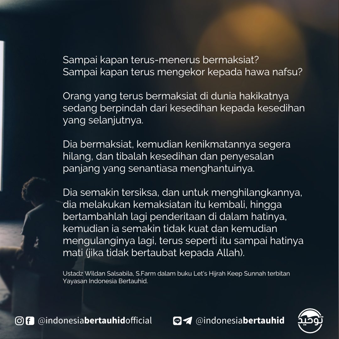 indonesiatauhid's tweet photo. Maksiat terus, mau sampai kapan? https://t.co/4fO9KLDJT1
