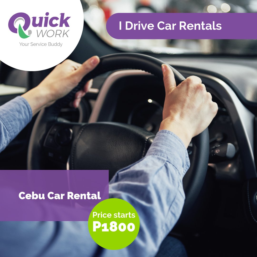 QuickWorkph's tweet image. Need a day to do special errands safely in the midst of this pandemic?  Book Cebu Car Rentals via the #quickwork app for as low as P1800!

DOWNLOAD THE APP NOW!
bit.ly/30q3rWE

#quickwork #quick #fast #convenient #easy #download #mobileapp