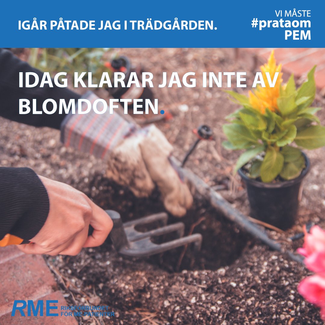 RMEsverige's tweet photo. PEM kan innebära ett långvarigt förvärrat sjukdomstillstånd och även en permanent försämring av sjukdomen. En mycket liten ansträngning kan utlösa en kraftig reaktion.
VI MÅSTE #PrataomPEM https://t.co/bEGkfPBiiu