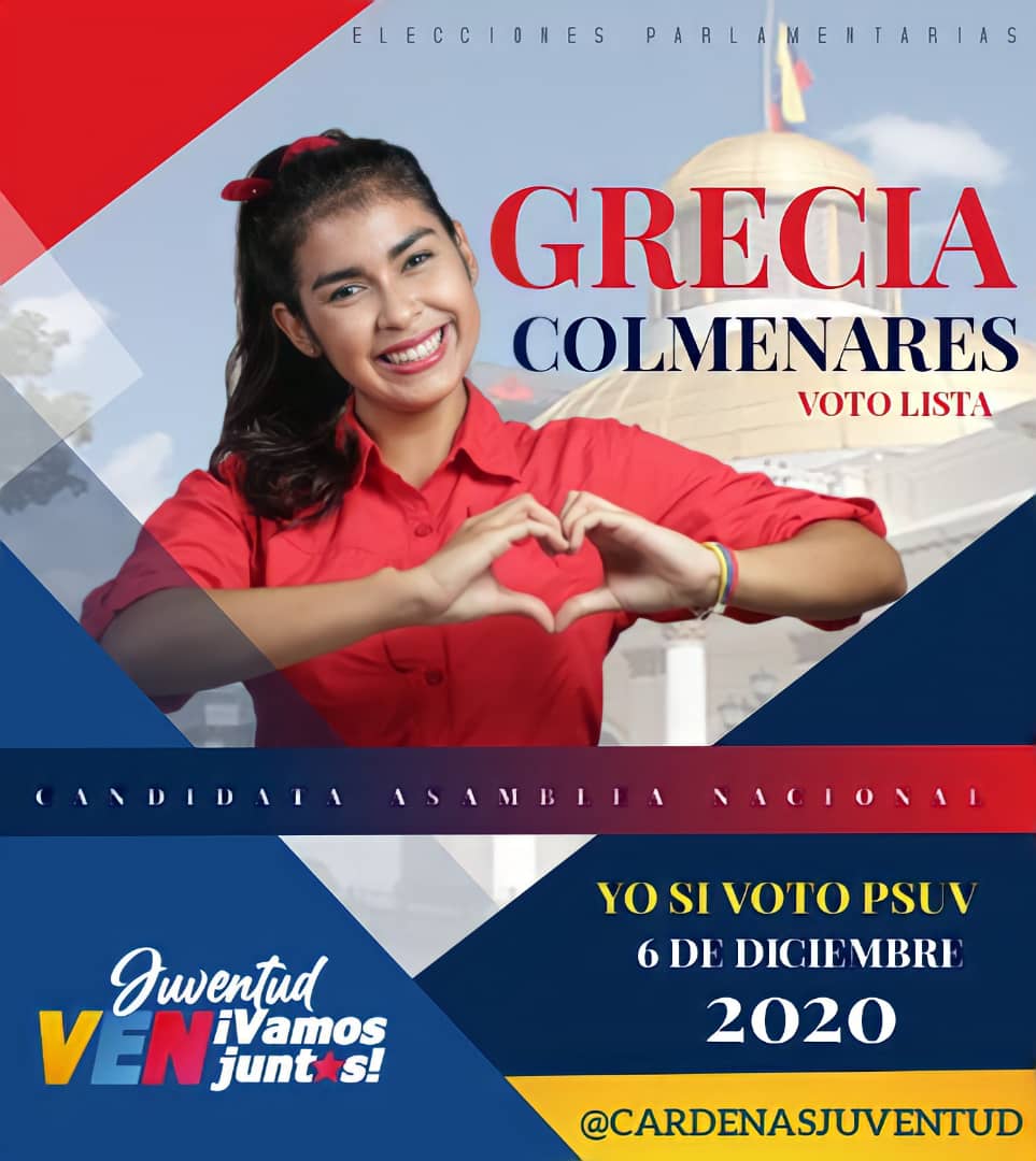Ven vamos juntos con Grecia Colmenares 💛💙❤️
Una joven revolucionaria, poeta, comunicadora, agricultora🍃
¡La juventud para la Asamblea!

#6D
#Venvamosjuntos
<a href="/grecia/">Grecia🥰</a>.colmenares.s 
@venvamosjuntastachira 
@venjuventud2020 
@ccdariovivas 
@ccdariovivastachira 
@psuvtachiraoficial